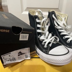 New Converse All Star High Tops in black size 6 woman